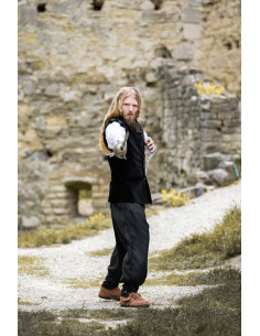 Renaissance vest model Pierre, black color 2