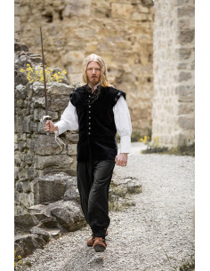 Renaissance vest model Pierre, black color