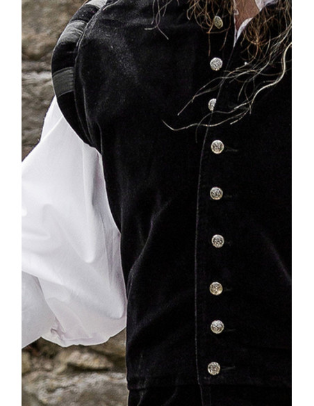 Renaissance vest model Pierre, black... Renaissance vest model Pierre, black...