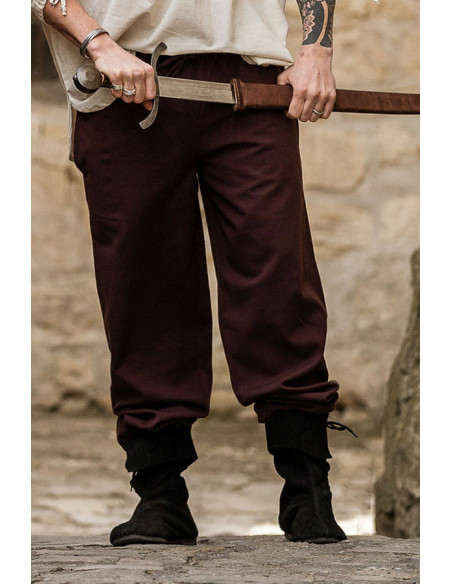 Arvo medieval trousers, brown color