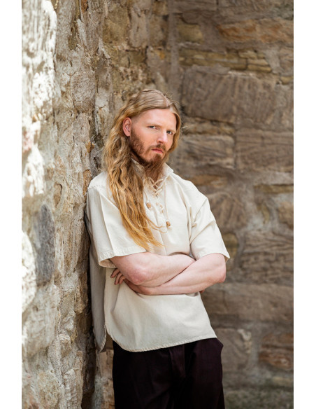 Medieval shirt with short sleeves and...