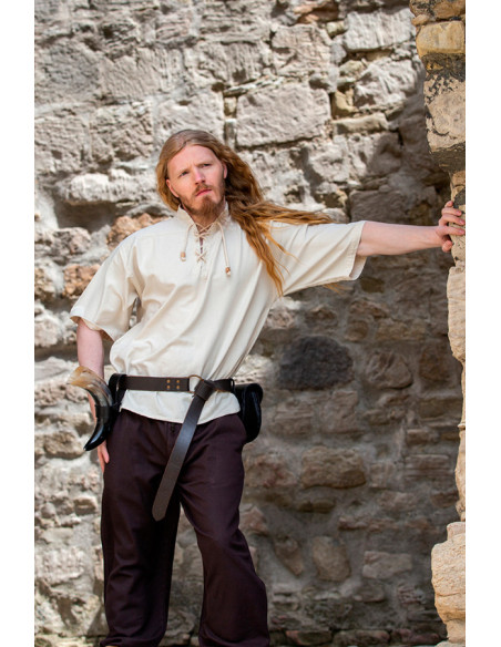 Medieval shirt with short sleeves and...