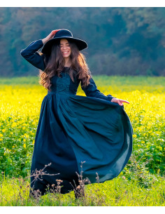 Medusa medieval dress, black-blue