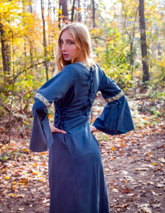 Medieval dress woman model Sophie, Blue 2