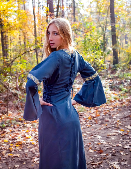 Medieval dress woman model Sophie, Blue