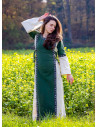 Medieval dress woman model Sophie, Green-white