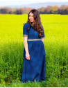 Medieval dress woman Enin, blue color