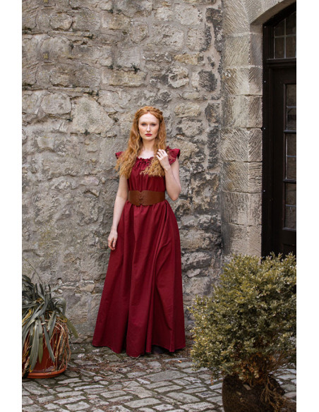Long medieval dress model Clara, red...