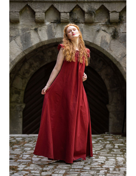 Long medieval dress model Clara, red...