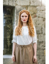 White medieval blouse ties