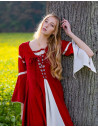 Medieval dress woman Red-Cream