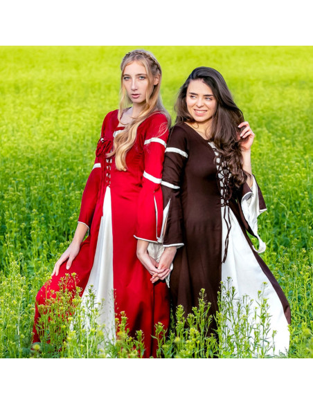 Medieval dress woman Red-Cream Medieval dress woman Red-Cream