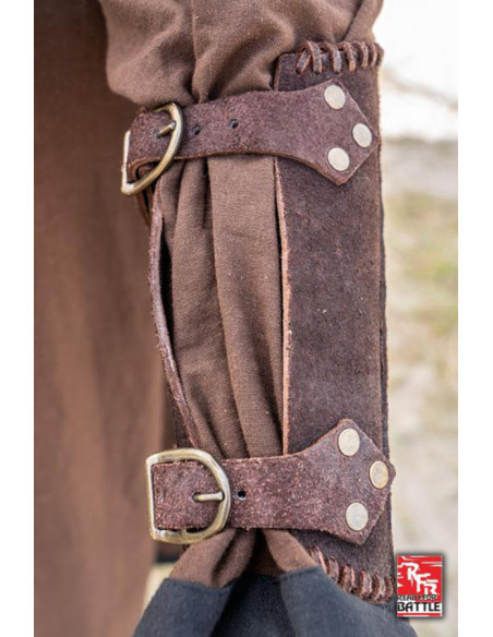 Veteran's medieval bracers, in brown...