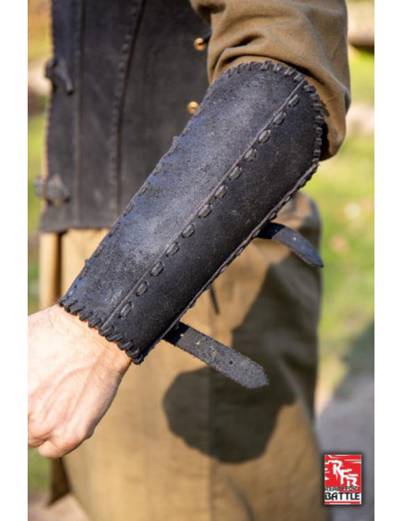 Veteran's medieval bracers, in black...