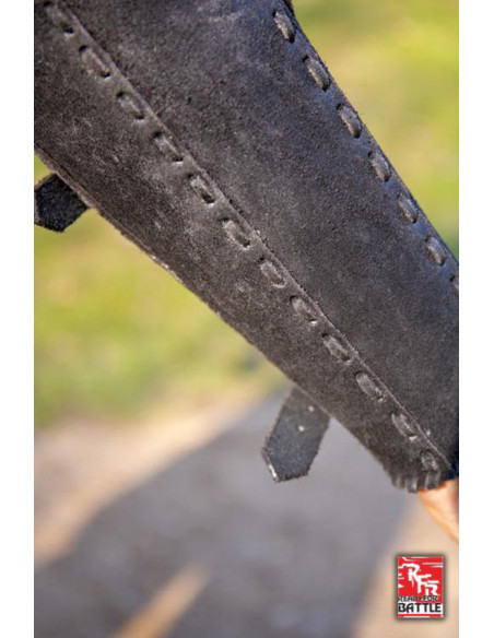 Veteran's medieval bracers, in black...