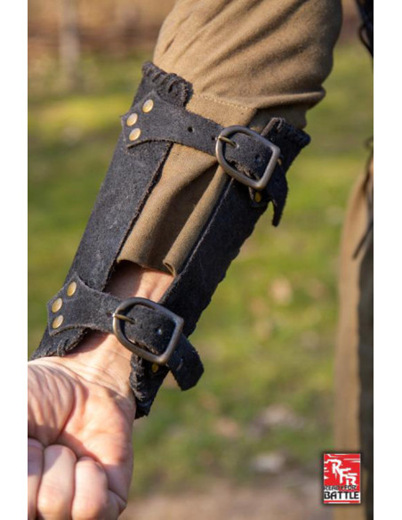 Veteran's medieval bracers, in black...