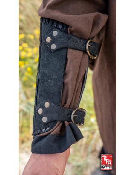 Veteran's medieval bracers, in black...