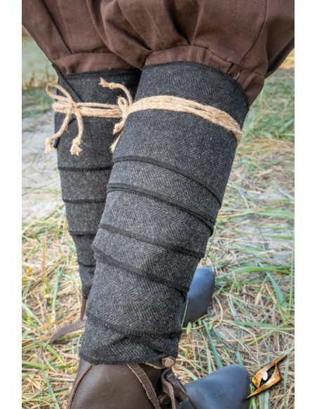 Wool twisted leg warmers with...