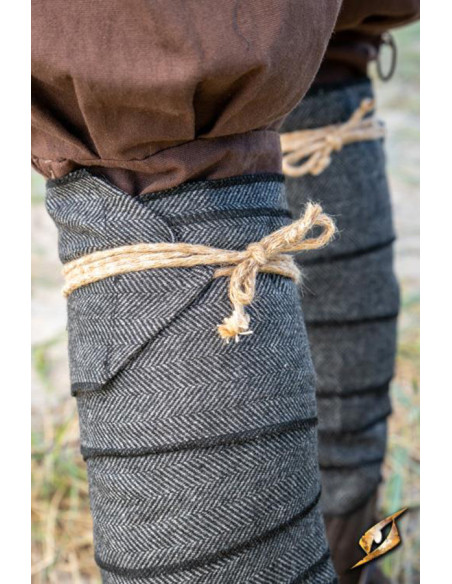 Wool spiral leg warmers with Fishbone...