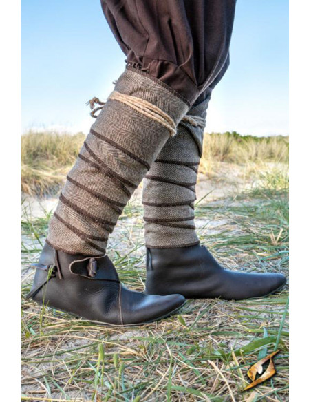 Wool twisted leg warmers with...