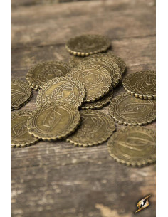 Set of 30 Eagle coins, copper color