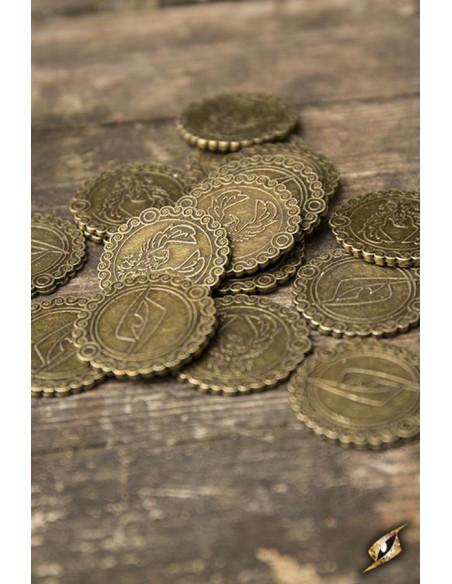 Set of 30 Eagle coins, copper color