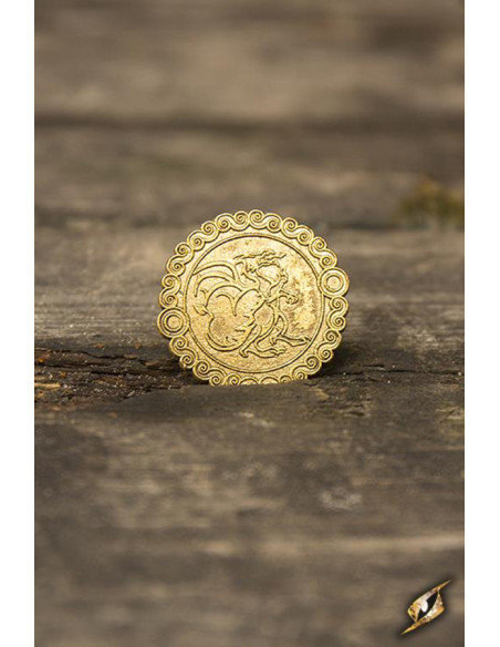 Set of 30 Dragon coins, gold color