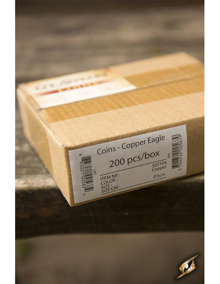 Set of 200 copper finished Eagle coins