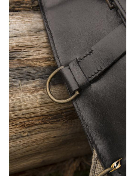 Medieval adventurer backpack in black... Medieval adventurer backpack in black...