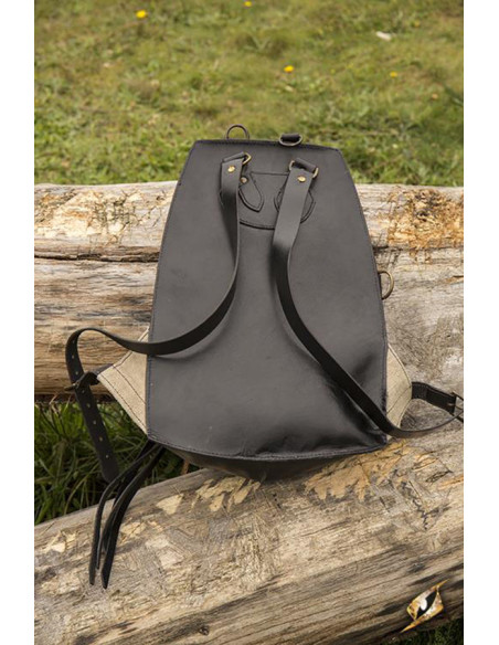 Medieval adventurer backpack in black... Medieval adventurer backpack in black...