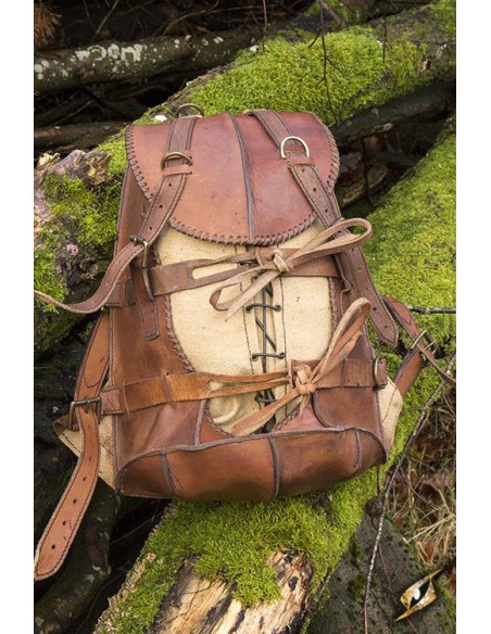 Medieval adventurer's backpack in...