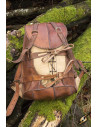 Medieval adventurer's backpack in brown color