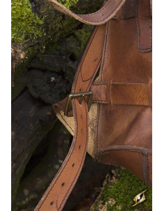Medieval adventurer's backpack in brown color 2