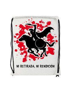 Spartan warrior drawstring bag on horseback (34x42 cms.)