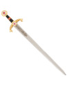 Templar sword letter opener, gold finish