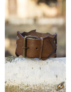 Elf Rogue bracelet in brown leather, 31 cm. 2