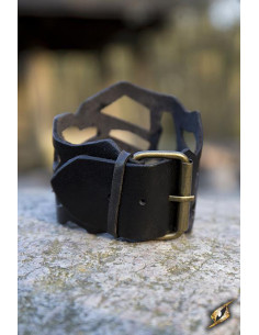 Elf Rogue bracelet in black leather, 31 cm. 2