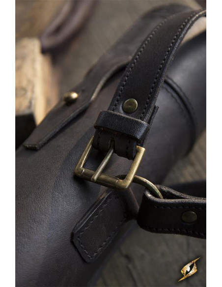 Parchment holder with strap in black...