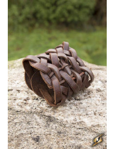 Celtic brown leather braided bracelet 2