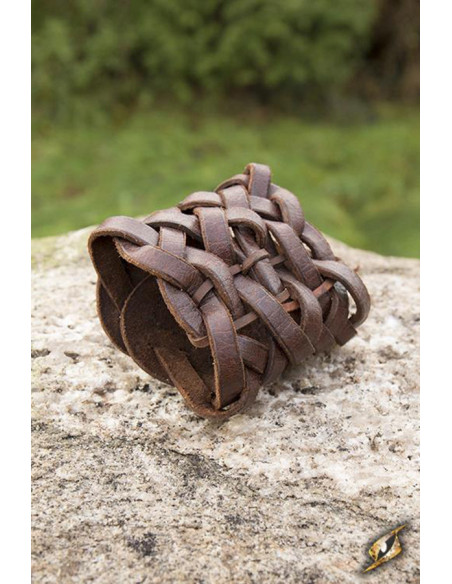 Celtic brown leather braided bracelet