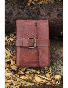 Small diary with leather covers, Celtic cross