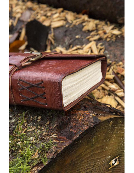 Small diary with leather covers,...