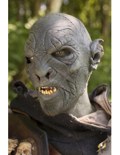 Bestial Orc fantasy mask, dark green finish