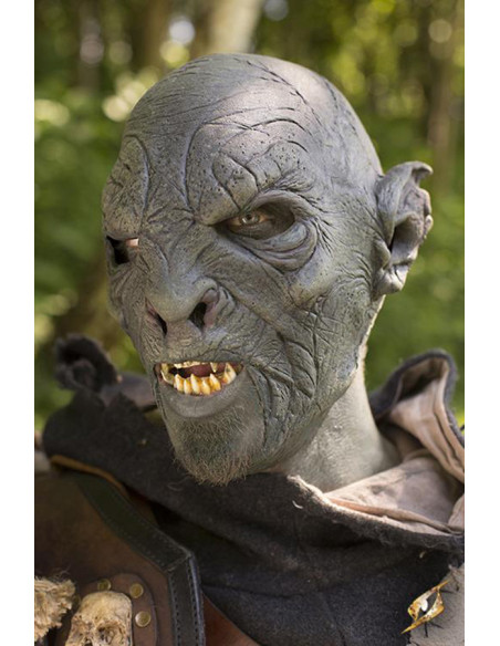 Bestial Orc fantasy mask, dark green...