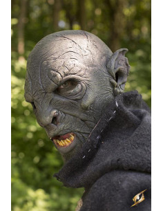 Bestial Orc fantasy mask, dark green finish 2