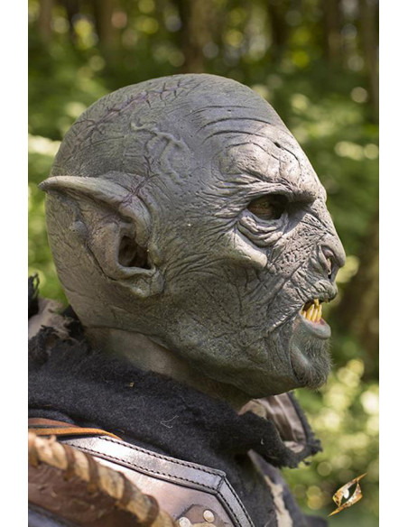 Bestial Orc fantasy mask, dark green...