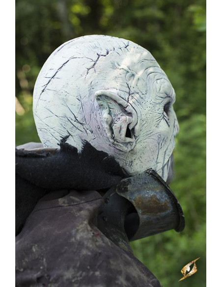 Bestial Orc fantasy mask, white finish