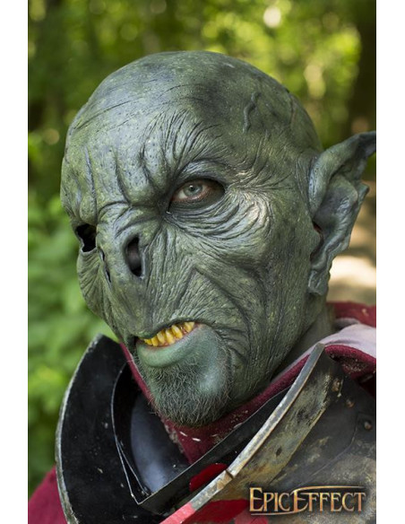 Green Feral Orc LARP fantasy mask