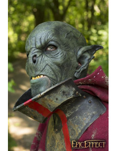 Green Feral Orc LARP fantasy mask 2