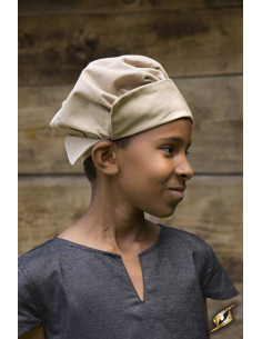 Medieval cap for children model Sammy, beige color 2